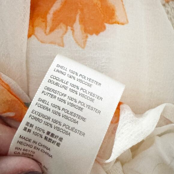 FREE PEOPLE Samantha Long Sleeve Floral Mini Dress Light Combo Large L - Picture 12 of 14